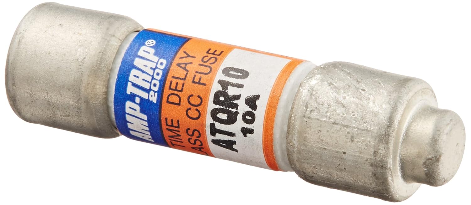 MERSEN Mersen ATQR10 Time-Delay/Class CC Small-Dimension Fuse 600VAC/300VDC 10 Ampere 13/32 inches Diameter x 1-1/2 inches Length