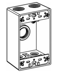 ORBIT INDUSTRIES Orbit Industries 1B75-5 1-gang box 2 inch deep with 5 outlet holes 3/4 inch size device mount