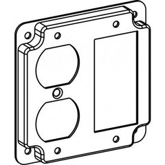 ORBIT INDUSTRIES Orbit Industries 4424C raised 1/2 inches 4 inches square (4s) GFCI / duplex receptacle industrial cover with crushed corners