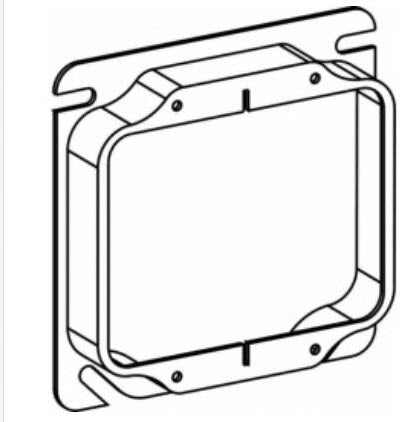 ORBIT INDUSTRIES Orbit 42058 raised 5/8 inch 4 inch square 2-gang ring