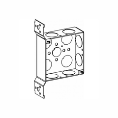 ORBIT INDUSTRIES Orbit Industries 4SB-75-FB 4 inches square box 1-1/2 inches deep with bracket 3/4 inches KO