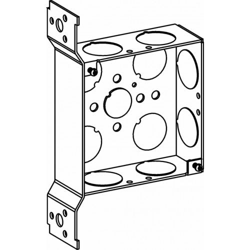 ORBIT INDUSTRIES Orbit Industries 4SB-75-FB 4 inches square box 1-1/2 inches deep with bracket 3/4 inches KO