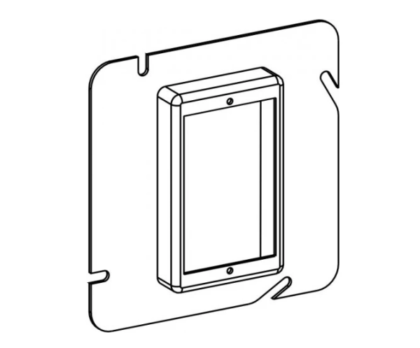 ORBIT INDUSTRIES Orbit Industries 51150 raised 1-1/2 inches 1-gang square device ring 4-11/16 square