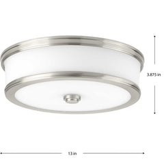 PROGRESS LIGHTING Progress Lighting P350086-009-30 Bezel 1-Light LED Flush Mount Ceiling Fixture 25W 13 in.