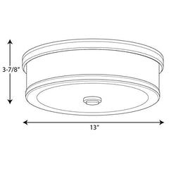 PROGRESS LIGHTING Progress Lighting P350086-009-30 Bezel 1-Light LED Flush Mount Ceiling Fixture 25W 13 in.