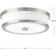 PROGRESS LIGHTING Progress Lighting P350086-009-30 Bezel 1-Light LED Flush Mount Ceiling Fixture 25W 13 in.