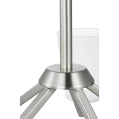 PROGRESS LIGHTING Progress Lighting P400343-009 Vertex 5-Light Etched Glass Steel Chandelier 5 x 60-Watt 22.5-in Diameter 15.25-in Height
