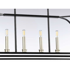 PROGRESS LIGHTING Progress Lighting P400175-031 seneca collection six-light linear chandelier 60w 41.5 inch