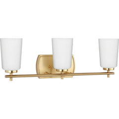 PROGRESS LIGHTING Progress Lighting P300467-012 Adley Collection Three-Light Etched Opal Glass Bath Vanity Light 60W 23 Inch