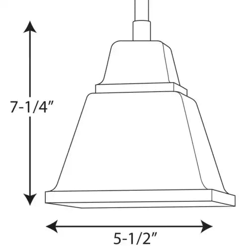 PROGRESS LIGHTING Progress Lighting P500125-020 Clifton Heights Collection 1-Light Mini Pendant 100W 5.5 inch Diameter 7.25 inch Height
