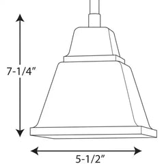 PROGRESS LIGHTING Progress Lighting P500125-020 Clifton Heights Collection 1-Light Mini Pendant 100W 5.5 inch Diameter 7.25 inch Height