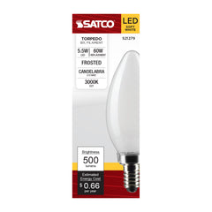 SATCO-NUVO Satco-Nuvo S21279 B11 LED E12 5.5W 6 Pack