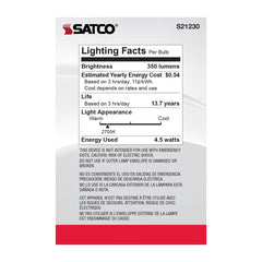 SATCO-NUVO Satco-Nuvo S21230 G25 LED Filament 4.5 Watt 320 Degree