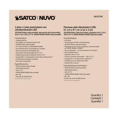 SATCO-NUVO Satco-Nuvo 65/571R1 LED backlit flat panel 2 ft. x 2 ft. wattage and CCT selectable