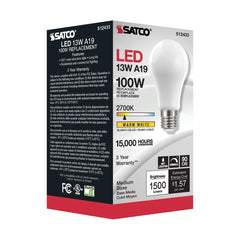 SATCO-NUVO Satco S12433 LED lamp 13.5 watt A19 6 pack 100W incandescent equivalent
