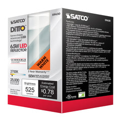 SATCO-NUVO Satco-Nuvo S9630 br led r20 reflector 6.5w 107 degree beam spread