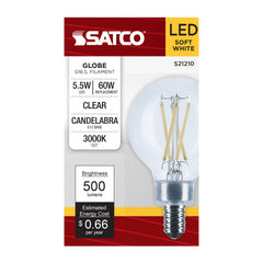 SATCO-NUVO Satco-Nuvo S21210 5.5 watt G16.5 LED filament