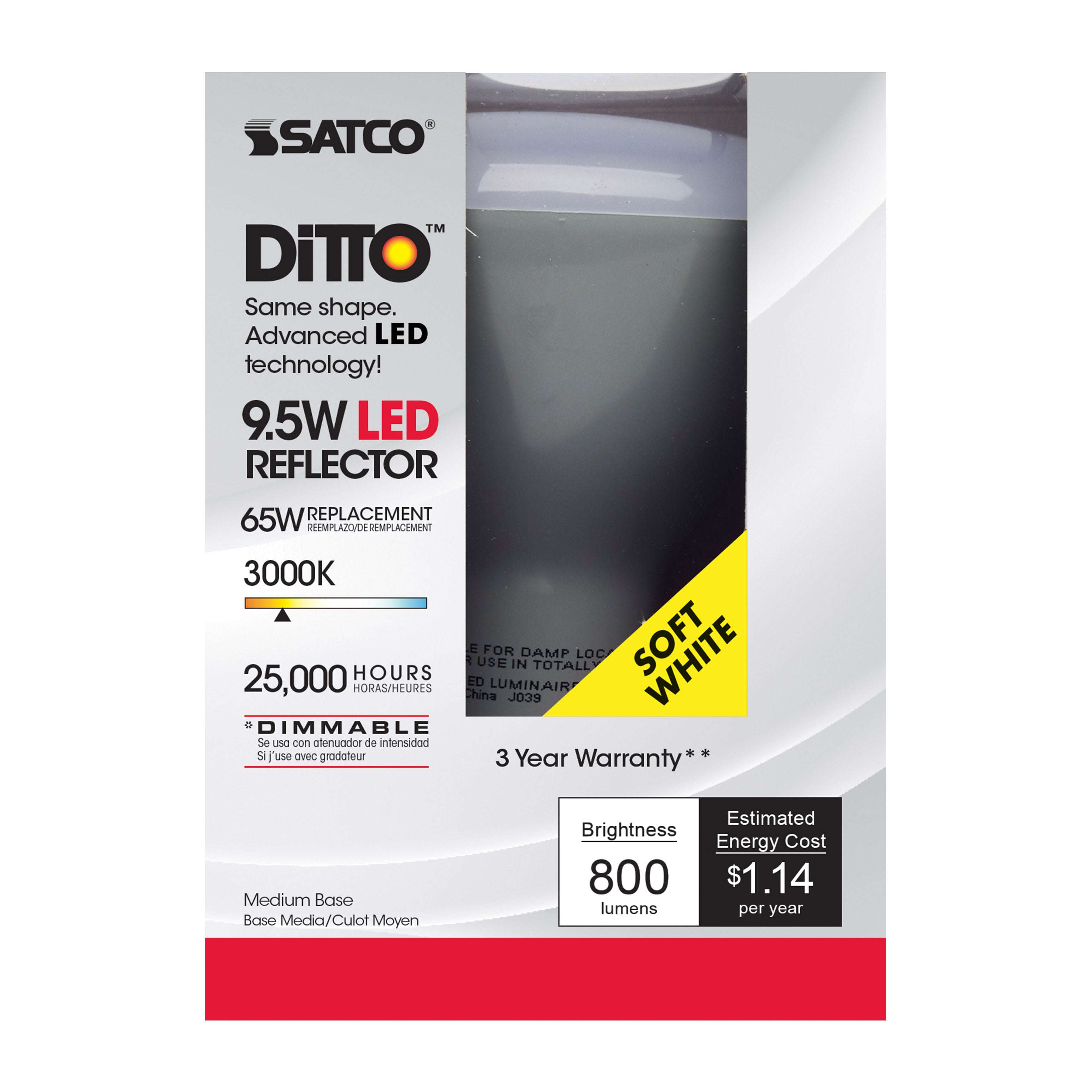 SATCO-NUVO Satco-Nuvo S9621 BR30 LED 9.5 watt 105 degree beam angle
