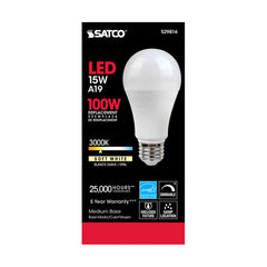 SATCO-NUVO Satco-Nuvo S29816 A19 LED 15 Watt 220 feet Beam Spread 100W Incandescent Equivalent