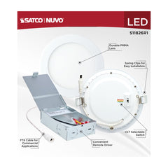 SATCO-NUVO Satco-Nuvo S11826R1 10 Watt LED Direct Wire Downlight 4-Inch