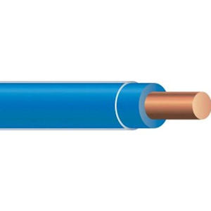 THHNCU-GENERIC Thhn 10 Awg Solid Copper Wire Blue 500 Foot Spool