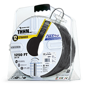 ENCORE WIRE Encore Wire 106100801455 Thhn 12 Awg Stranded Copper Wire Black