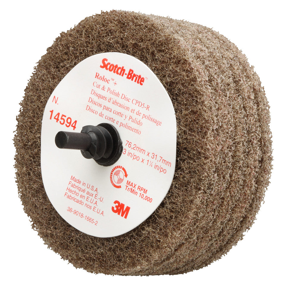 3M 3M 7000120704 Scotch-brite Roloc Cut and Polish Disc 3in Med