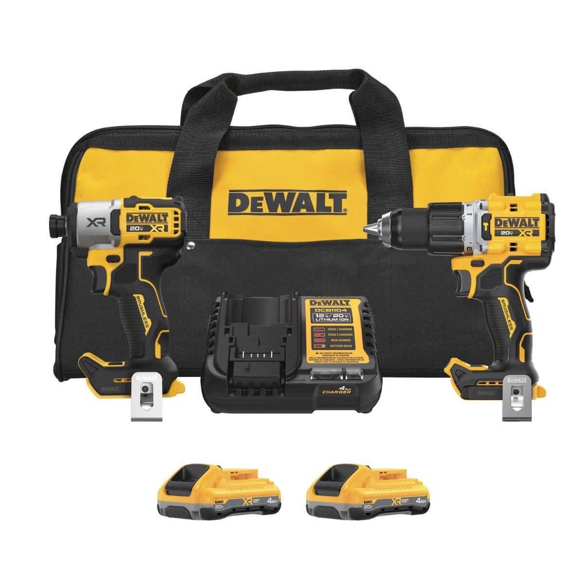 DEWALT Dewalt dck250qq2 20V Hammer Drill Impact Driver Combo Kit