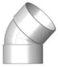 PLASTIC TRENDS Plastic Trends D5010 Pvc Dwv Sch 40 45 Deg Elbow 10 in