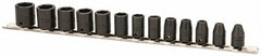 PROTO Proto J69206 Impact Socket Set 13pc 1/4 in Drive Metric