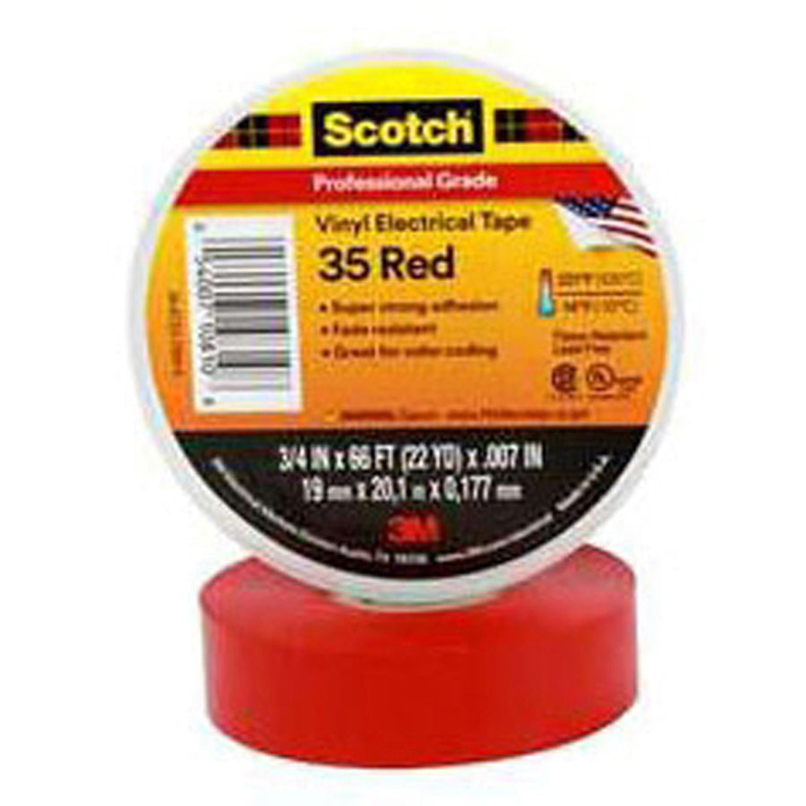 3M 3M 35-RED_3/4X66 Electrical Tape 600V 3/4in X 66ft Red