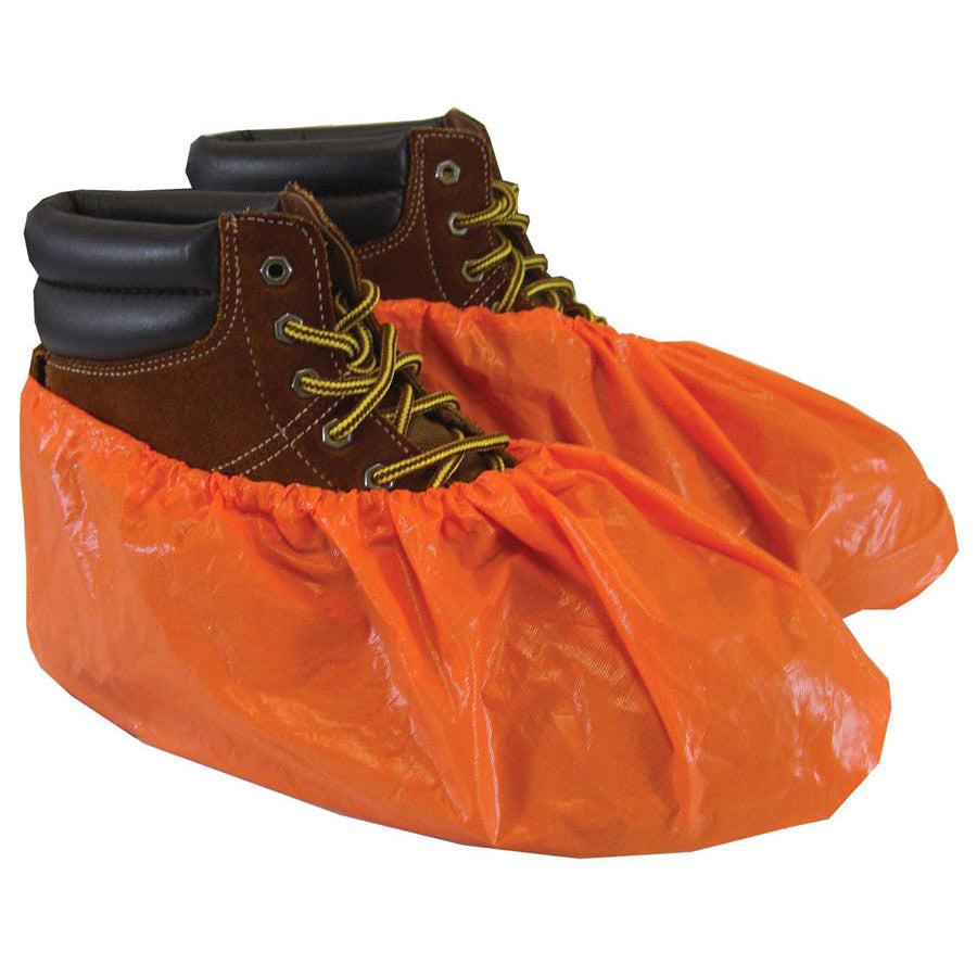 SHUBEE Shubee CSBSCWPOR Waterproof Shoe Cover Orange 120 Pairs