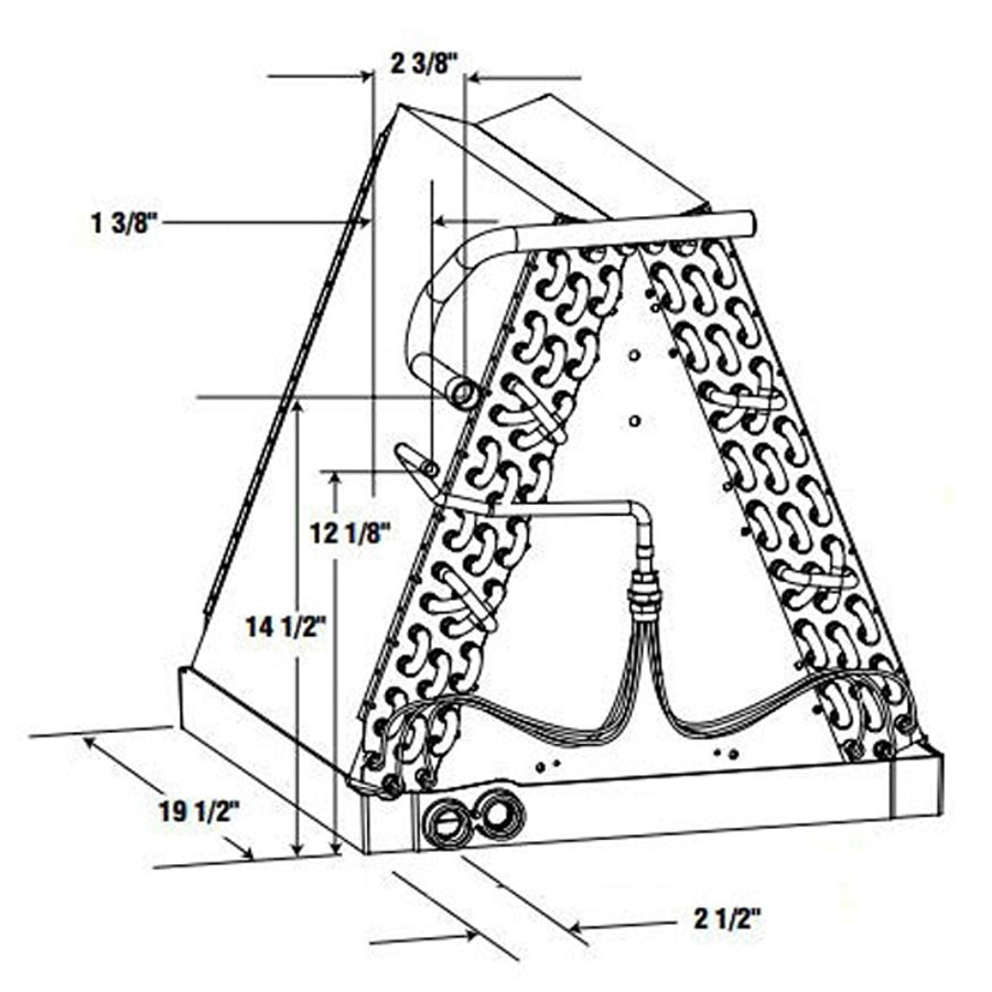 MAYTAG Maytag 921953 Evaporator Coil 18.125x25 in 3-row Txv