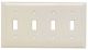 LEGRAND Legrand SP4-LA 4-gang Toggle Switch Wall Plate Light Almond
