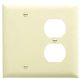 LEGRAND Legrand TP138-BK 2-gang Combination Wall Plate Black