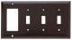 LEGRAND Legrand SP326 Combination Wall Plate 4 Gang Brown