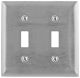 PREMISE WIRING Premise Wiring SS2 2-gang Stainless Steel Toggle Wallplate