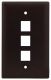 LEGRAND Legrand WP3403-BR 1-gang 3-port Keystone Wall Plate