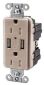 HUBBELL Hubbell USB15X2LA Usb Duplex Receptacle 15A Nema 5-15R