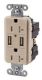 HUBBELL Hubbell USB20X2LA Usb Charger Duplex Receptacle 20A 125V