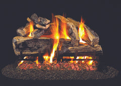 RH PETERSON Rh Peterson CHRRSO-24 Charred Rugged Split Oak Log Set 24 in