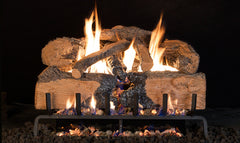 RH PETERSON Rh Peterson CHNS-24 Charred Angel Split Oak Log Set 24 in