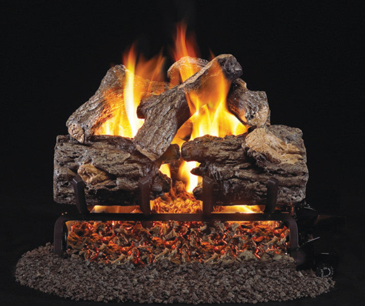RH PETERSON Rh Peterson HCHR-16 Burnt Rustic Oak Log Set 16 Inches