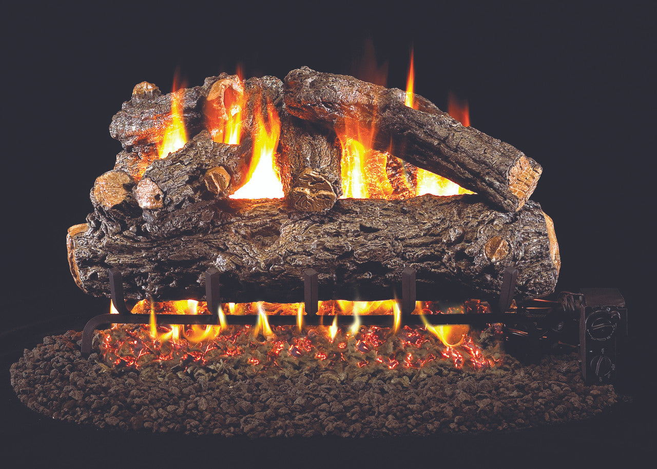 RH PETERSON Rh Peterson HRD-30 Rustic Oak Log Set 30 Inches Vented