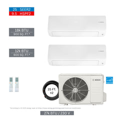 BOSCH Bosch 8733980428 27000 Btu 2-zone Mini Split System