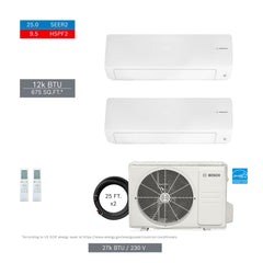BOSCH Bosch 8733980429 27000 Btu 2-zone Mini Split Kit
