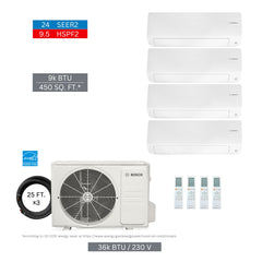 BOSCH Bosch 8733980418 36000 Btu 4-zone Mini Split System