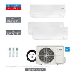 BOSCH Bosch 8733980422 36000 Btu 3-zone Mini-split System