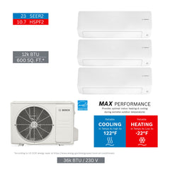 BOSCH Bosch 8733980497 36000 Btu/h 3-zone Mini-split Kit