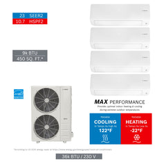 BOSCH Bosch 8733980496 36000 Btu 4-zone Mini Split System
